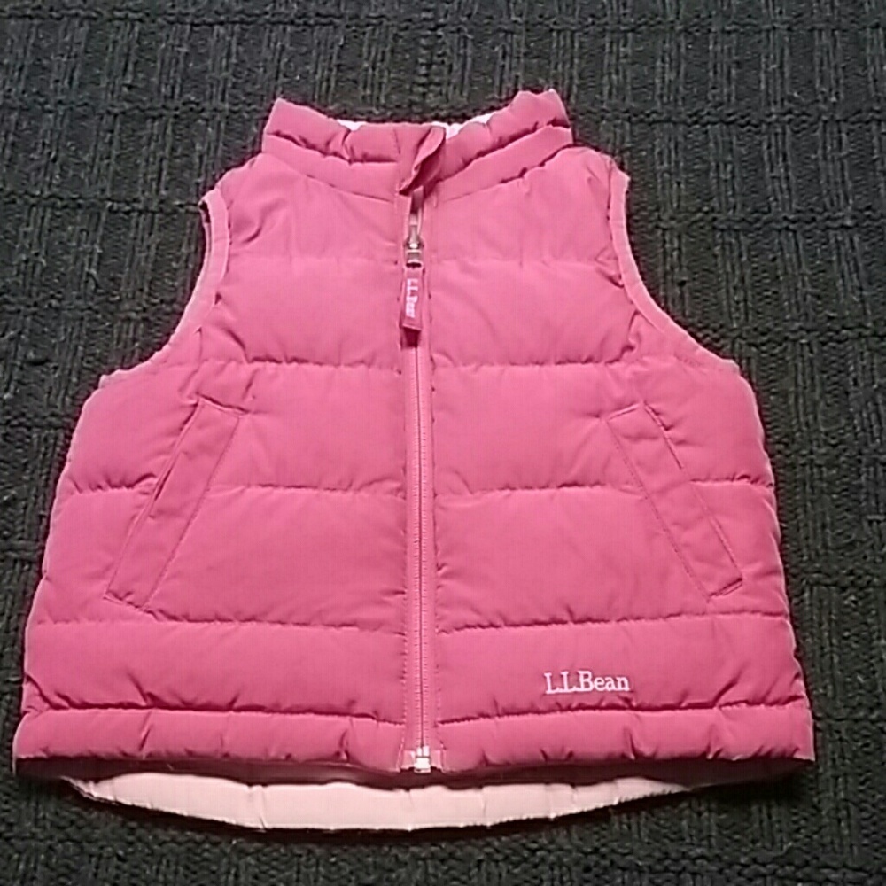 LL Bean Toddler Pink down puffy vest